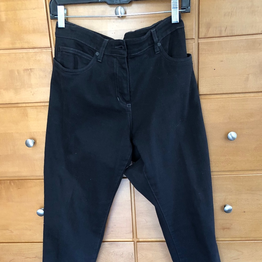 Eileen Fisher Riveted 5 Pocket Black Jeans  Sz 16